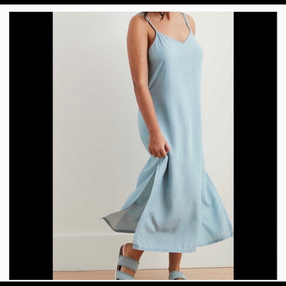 Aerie Women’s Chambray Spaghetti Straps Maxi Dress Size Medium NWT